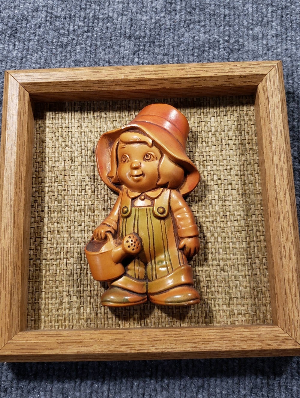 Vintage Miller Studio Inc 1982 Girl Gardener Chalkware Wall Decor Used USA